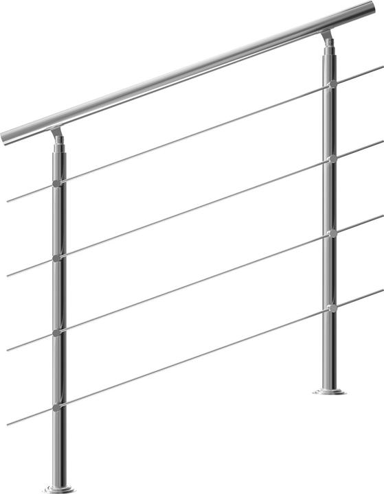 Monzana Treppengeländer (Edelstahl)