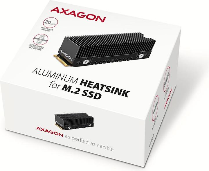 Immagine prodotto Axagon CLR-M2XT Raffreddatore passivo per SSD M.2, alluminio - 2280