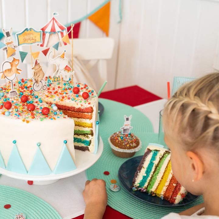 Actual product image Papierdrachen Cake Sticks (Birthday) - Circus - Set 3