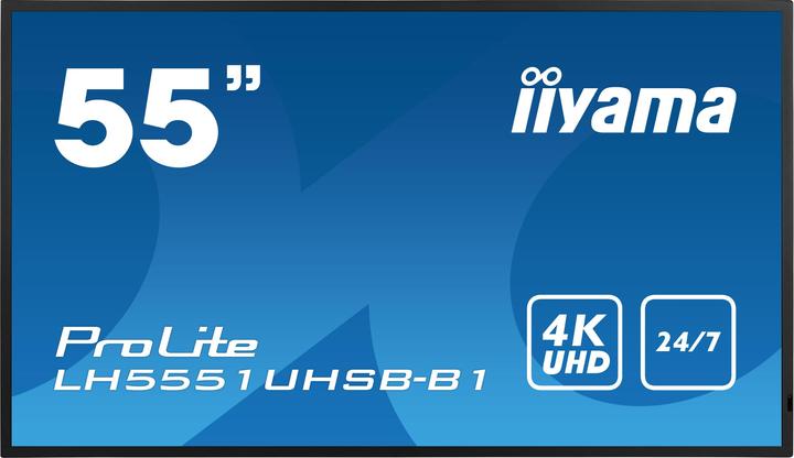 Actual product image iiyama LH5551UHSB-B1 55IN SLIM 4K UHD (3840 x 2160 Pixels, 54")
