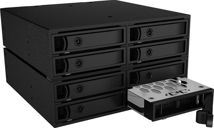 Immagine prodotto Icy Box IB-2281MSK Backplane Backplane per 8x 6.35cm 2.5 pollici hard drives supporta Plug and Play e...