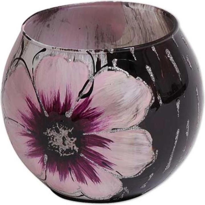 Immagine prodotto Seyko Geschenke 550387 - Portacandele di vetro "Fiore", 9cm