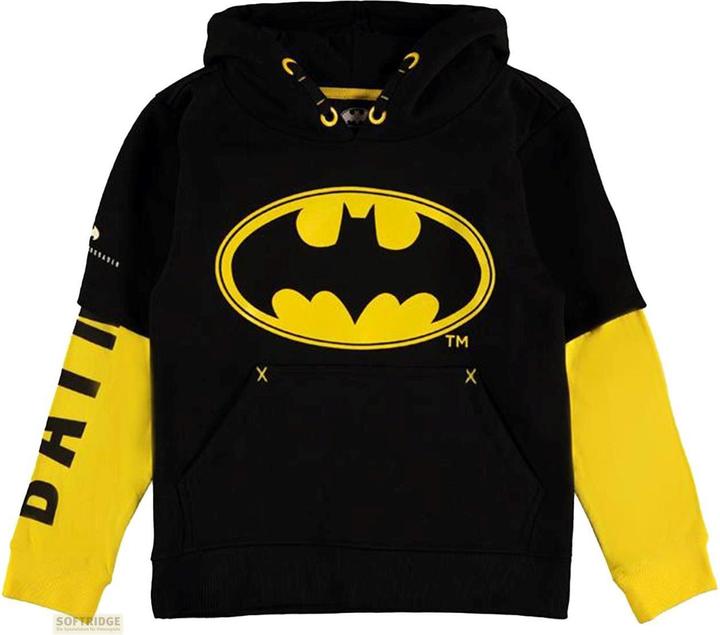 Immagine prodotto Batman Core Felpa con cappuccio a doppia manica con logo ragazzi (134)