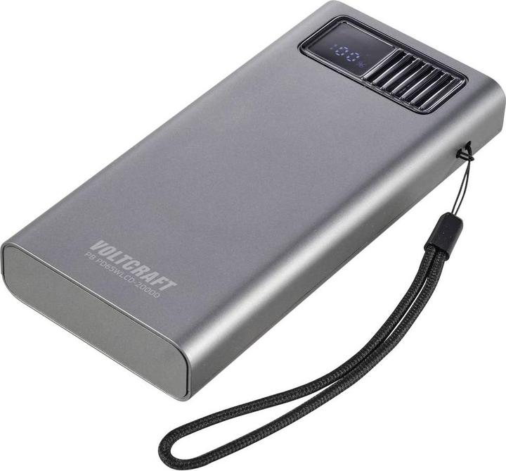 Image du produit Voltcraft PB PD65WLCD-20000 Powerbank 20000 mAh Charge rapide, Power Delivery 2.0 LiPo Gris (métallique) (20000 mAh)
