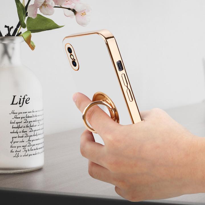 Actual product image Cadorabo Case for Apple iPhone XS MAX in TPU with camera protection and ring LM089 Style (Apple iPhone XS Max)