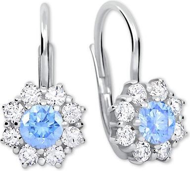 Image du produit Brilio Silver - Boucles d'oreilles en argent avec cristaux 436 001 00322 04 - turquoise