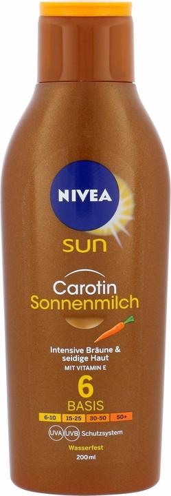 NIVEA Sun Carotin Sonnenschutz-Lotion (Sonnenlotion, Bis SPF 10, 200 ml, 150 g)