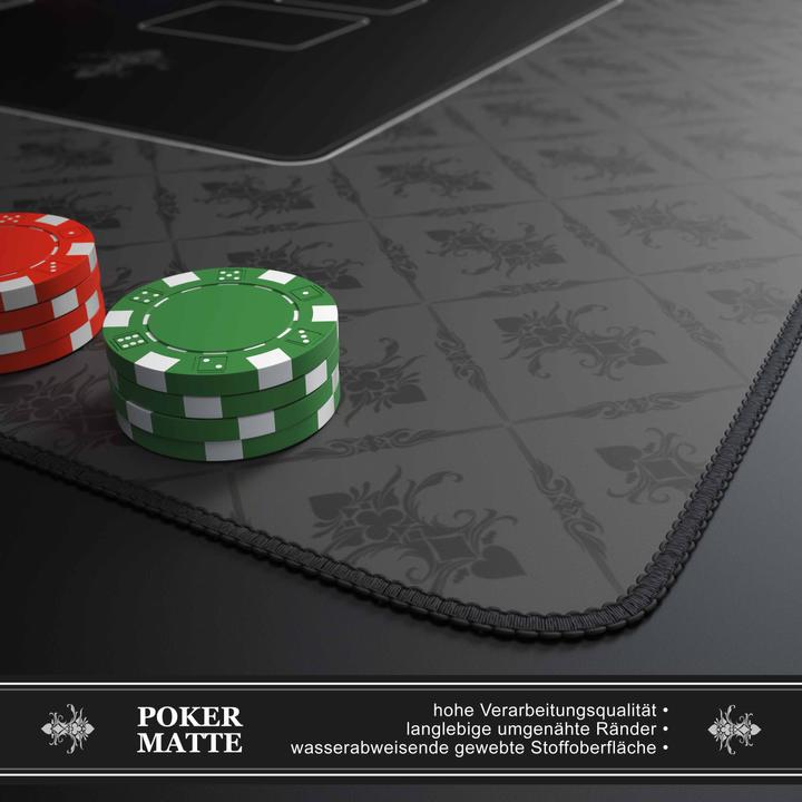 Image du produit CSL Tapis de poker, tapis de poker avec motif XXL 1000x600mm, table de poker, tapis de table, noir
