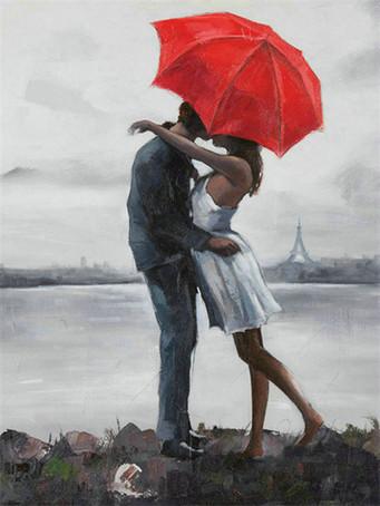 Actual product image Pracht Diamond Painting Lovers with frame 30 x 40 cm with frame