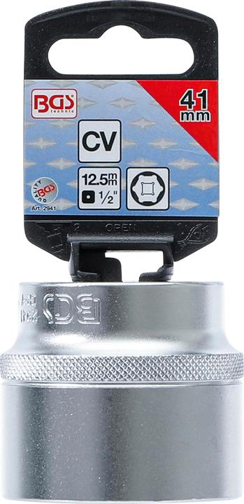 Produktbild BGS Steckschlüssel-Einsatz Sechskant Antrieb Innenvierkant 12,5 mm (1/2") SW 41 mm (41 mm)