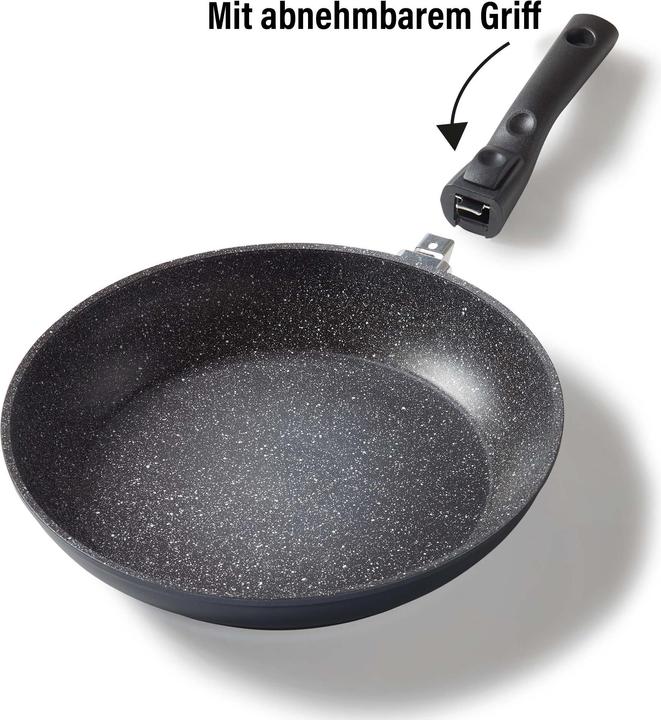 Produktbild Stoneline Bratpfanne 28cm, Made in Germany mit abnehmbarem Griff, Induktion und antihaftbeschichtet (28 cm, Bratpfanne, Aluminium)