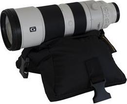 Actual product image Buteo Photo Gear Bean bag 1 saddle model black with shoulder strap