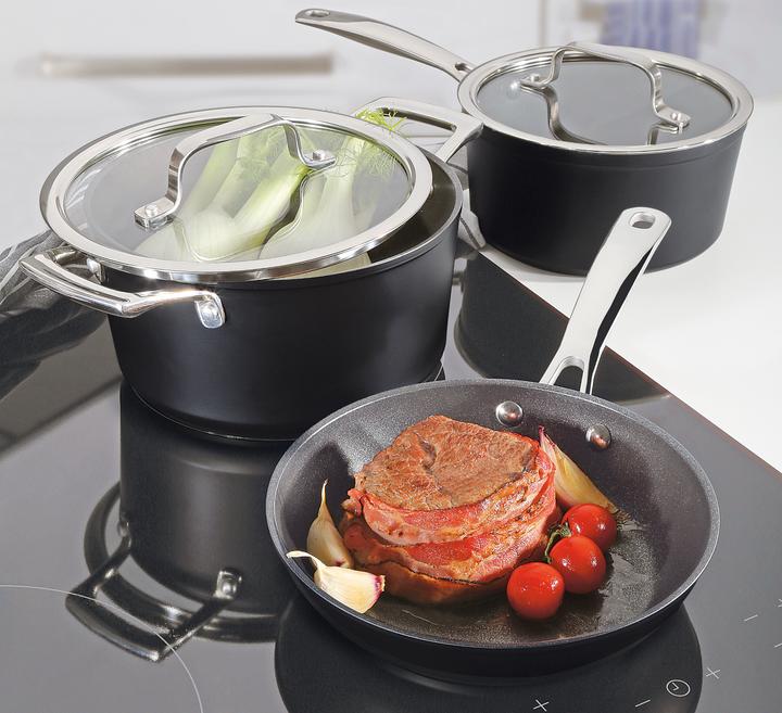 Image du produit Spring Meridian Intense Pro Set de 4 casseroles avec couvercles en verre (Cocotte + faitout, Acier inoxydable)
