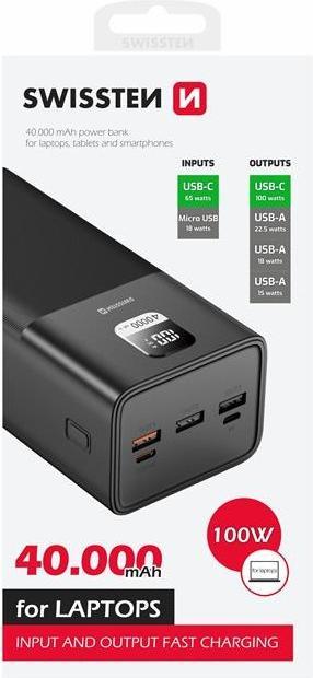Image du produit Swissten Power Line (40000 mAh, 100 W, 148 Wh)