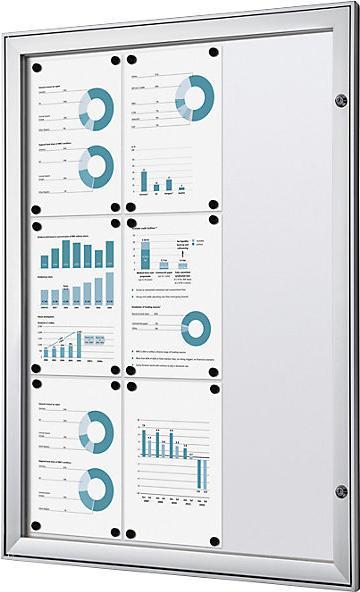 Produktbild eurokraft pro Schaukasten mit Flügeltür (Magnettafel, Pinnwand, 74.5 x 100.5 cm)