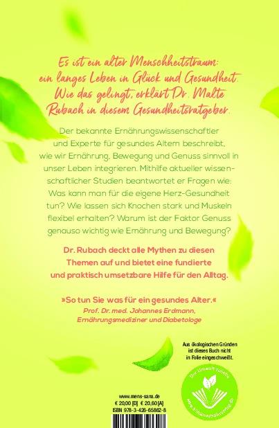 Image du produit Das Geheimnis des gesunden Alterns (Allemand, Malte Rubach, 2020)
