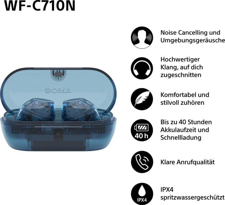 Image du produit Sony WF-C710N (NC, 8.50 h, Sans fil)