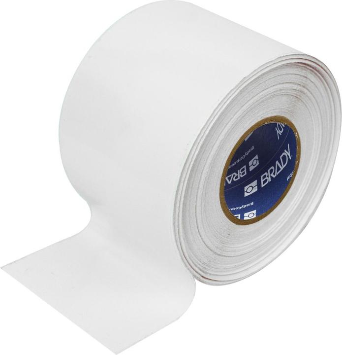 Actual product image Brady THTC-63-439-WT, vinyl, white, semi-gloss, 63.00 mm x 40.00 m, permanent, continuous