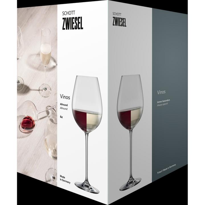 Produktbild Schott Zwiesel Allroundglas Vinos 1 4 Stück (60.80 cl, 4 Gläser, Weissweingläser)