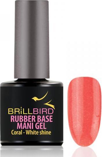 Image du produit BrillBird Gel Rubber Base&Coral #3 White Shine 8ml (Vernis semi-permanent)