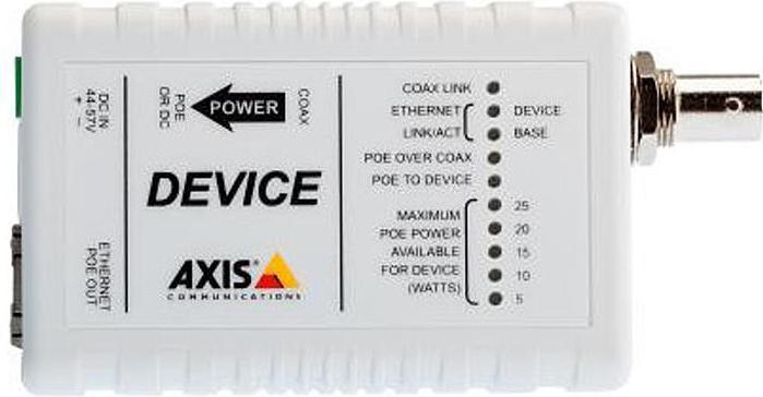 Axis T8642 PoE+ über Coax (802.3af (PoE), 802.3at (PoE+))