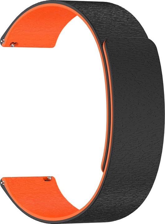Produktbild Techsuit - Watchband 18mm (W074) - Huawei Watch GT 4 41mm - Black / Orange (Silikon)