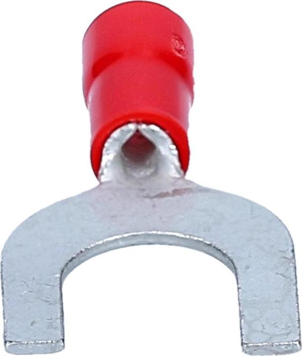 Immagine prodotto Kalitec 100 GKSRU6 capicorda a forcella 0,5-1,5mm² I rosso parzialmente isolato I collare in PVC U6