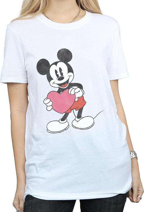 Immagine prodotto Disney Mickey Mouse Valentine Heart Maglietta Ampia Donna (L)