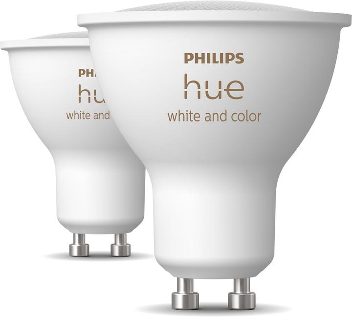 Produktbild Philips Hue LED Lampe (GU10, 4.20 W, 400 lm, 2 x, E)