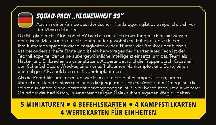 Image du produit Atomic Mass Games AMGD1024 - Star Wars : Shatterpoint - Clone Force 99 Squad Pack (Pack Squad Unité de clonage 99 (Allemand)