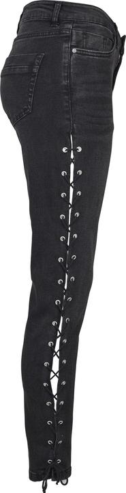 Image du produit Urban Classics Ladies Denim Lace Up Skinny Pants (28)