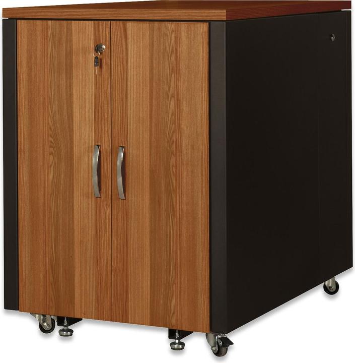 Assmann DIGITUS SOUNDproof Schrank 1000x750x1130 mm Holzoberfläche Walnuss (17 HE, 19 Zoll Rack)
