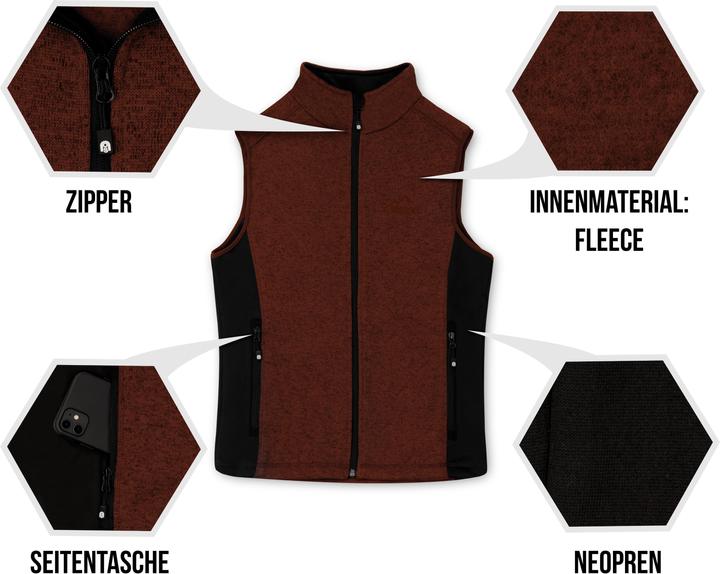 Produktbild Normani Herren Strick-Fleeceweste Shamattawa (5XL)