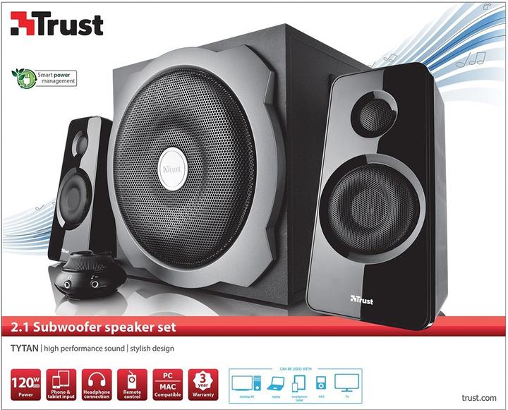 Immagine prodotto Trust Altoparlante|P.M.P.O. 120 Watt|Nero|19019