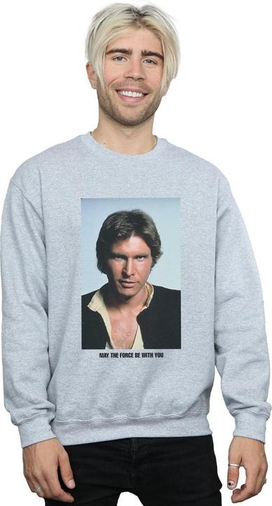 Actual product image Star Wars Mens Han Solo May The Force Sweatshirt (XL)