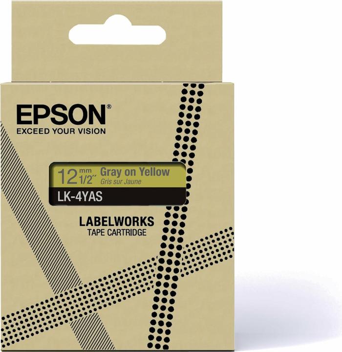 Produktbild Epson Soft Yellow/Gray 12mm LK-4YAS (1.20 cm, Gelb)