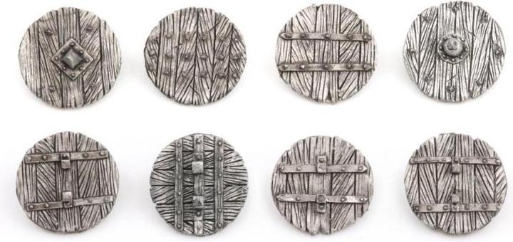 Actual product image Tabletop-Art Decoration Fantasy Warrior Shields - Set 1 8 pieces (Metal)