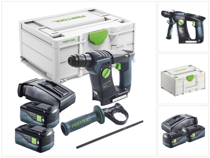 Immagine prodotto Festool Trapano a percussione a batteria BHC 18-Basic 18 V 1,8 J SDS Plus Brushless + 2x batterie (Batteria ricaricabile)