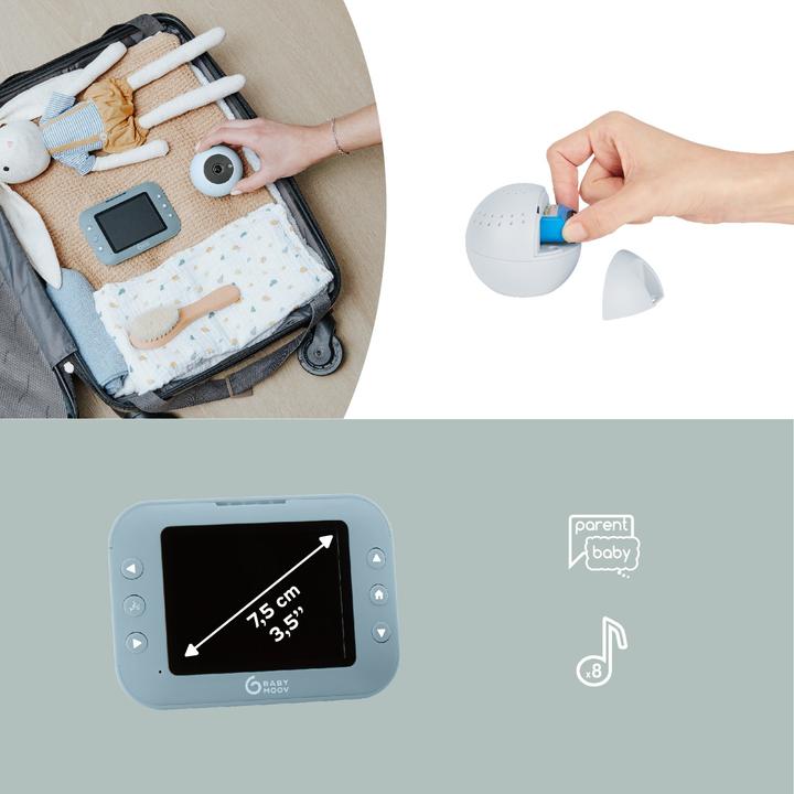 Actual product image Babymoov Yoo Roll Video Baby Monitor (Video & Audio, 300 m)