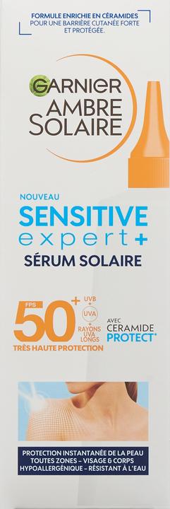 Productafbeelding Garnier Ambre Solaire Sensitive Advanced expert+ (Zonnecrème gezicht, SPF 50, 125 ml, 161 g)