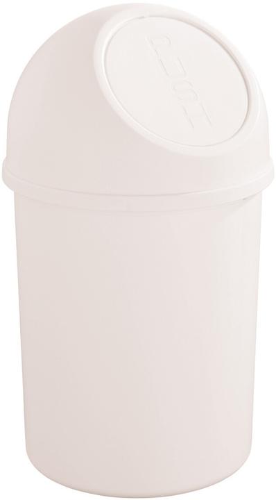 Immagine prodotto Helit Cestino per rifiuti con sportello a pressione, 6 litri, bianco rotondo, in PP, diametro: 216 mm (6 l)