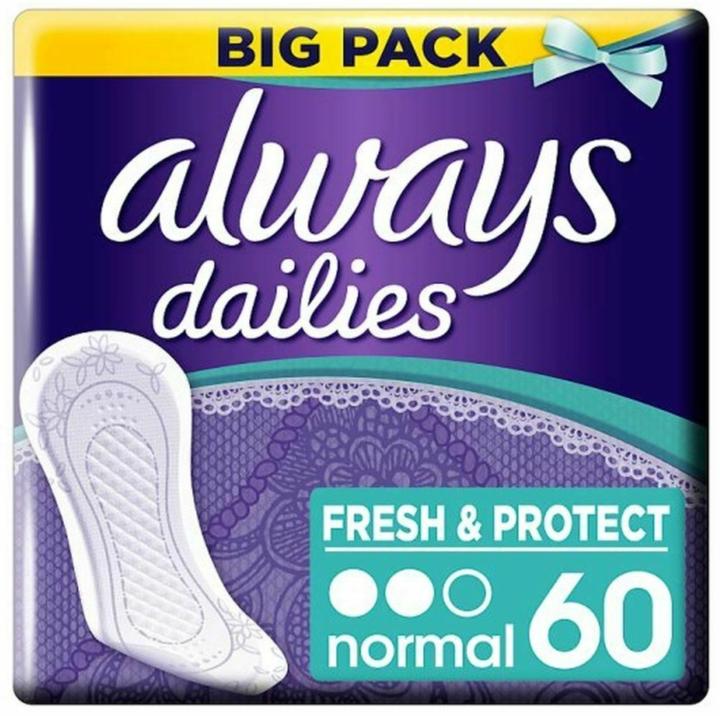 Always Immer Hygieneinsätze, Tageszeitungen normal, 60 Teile (60 x, Damenbinden)