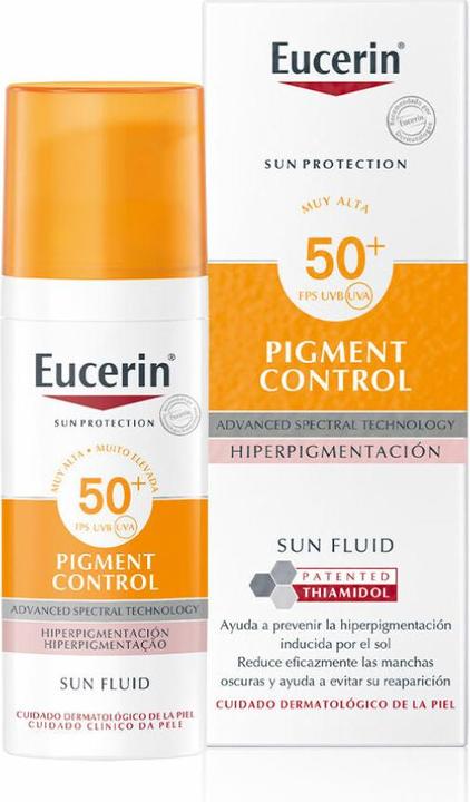 Actual product image Eucerin Sun Protection Fluid Pigment Control Spf50 Hyperpigmentation Skin 50ml (Sun cream face, SPF 50, 50 ml)