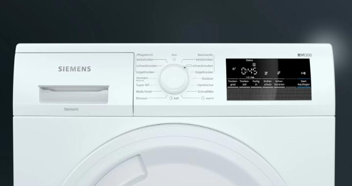 Actual product image Siemens iQ300 WT43HV00 Tumble Dryer Freestanding Front Loader A++ (7 kg, Right)