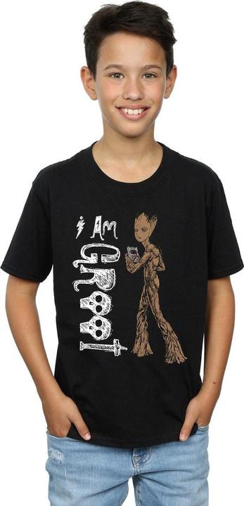 Actual product image Boys Avengers Infinity War I Am Teenage Groot T-Shirt (128)