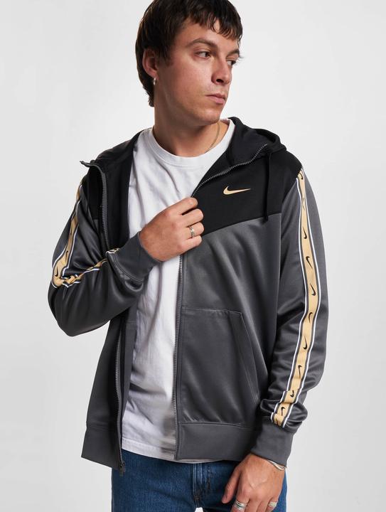 Actual product image Nike M Nsw Repeat Sw Pk Fz Hoody,Ir Iron Grey/Black/Sesame M (M)