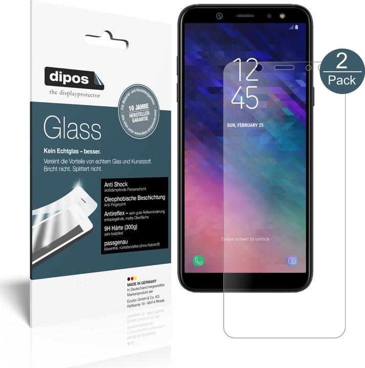 Image du produit Dipos Film de Protection d’écran Anti-Shock (2 pièce(s), Samsung Galaxy A6)