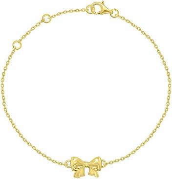 Produktbild Brilio Silver - Minimalist gold plated bow bracelet BRC188Y