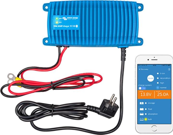Immagine prodotto Victron Energy Caricatore intelligente blu IP67 24/12 (1) (con Bluetooth) (24V, 12 A)