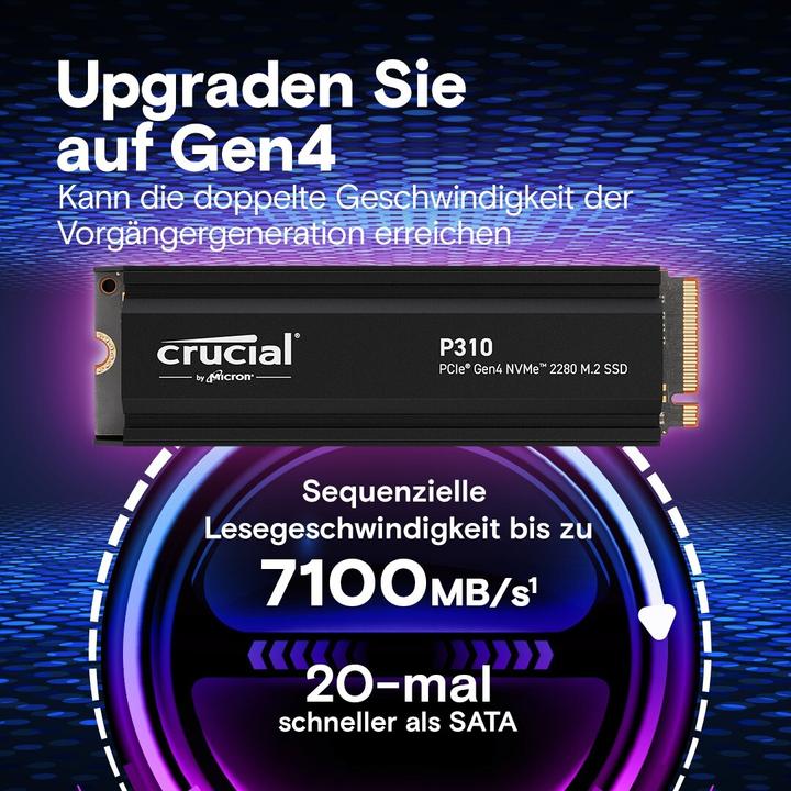 Image du produit Crucial P310 mit Heatsink (2000 Go, M.2 2280)
